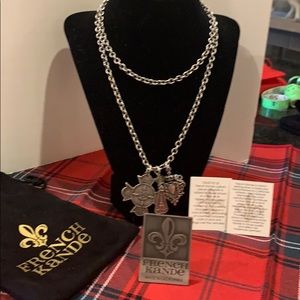 French Kande women’s 3 medallion necklace.